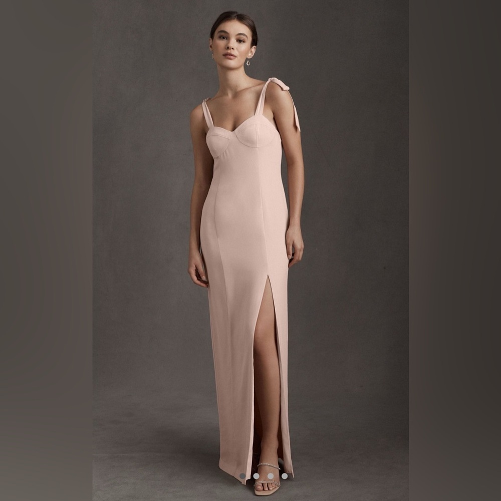 BHLDN Antonia Georgette Dress in Blush
